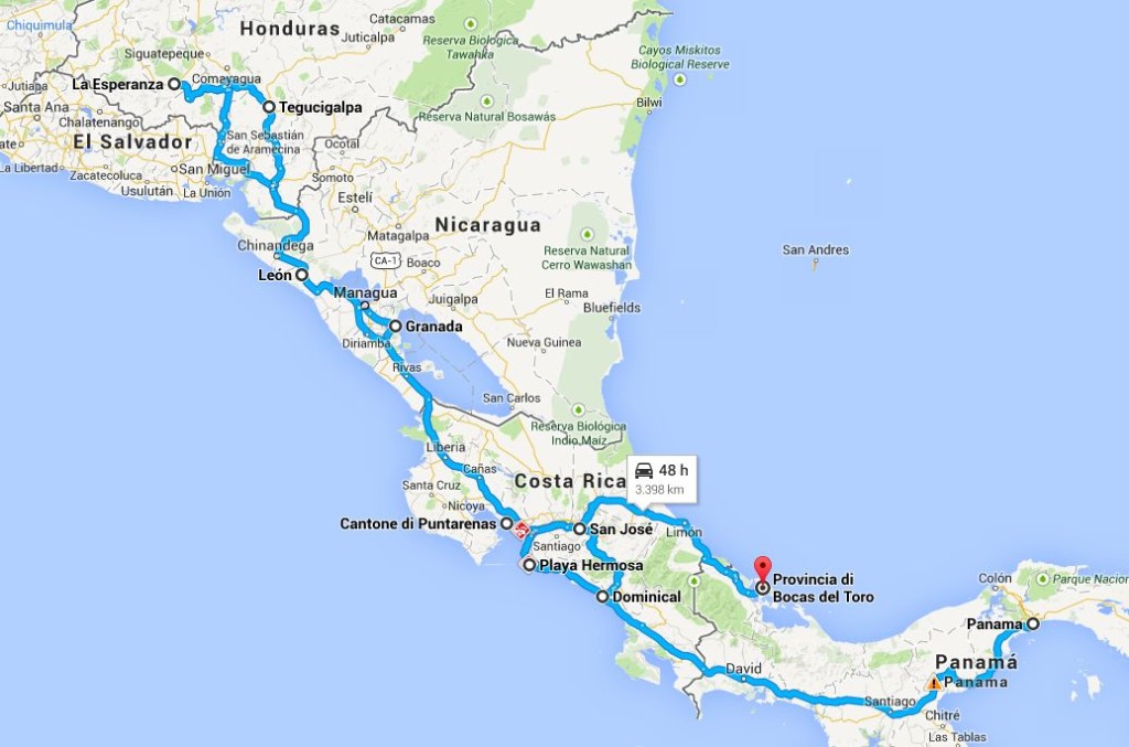 centroamerica itinerario