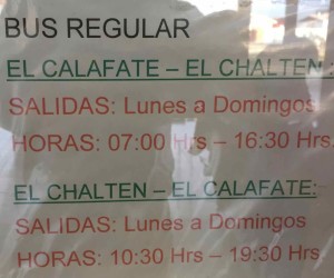 Bus El Calafate - El Chalten