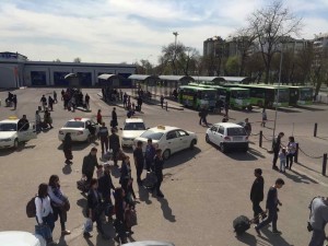 Una delle stazione dei bus e taxi di Tashkent