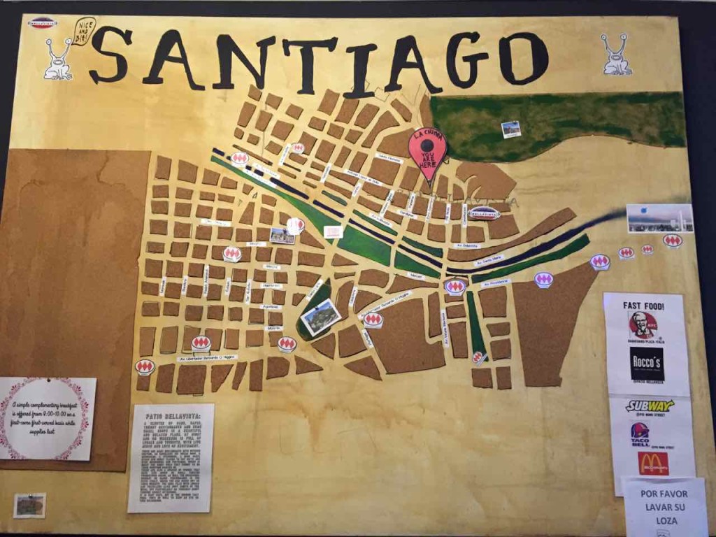 Mappa "rivisitata" di Santiago del Cile 