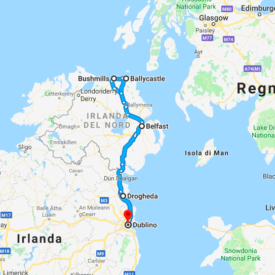 Irlanda e Irlanda del nord itinerario